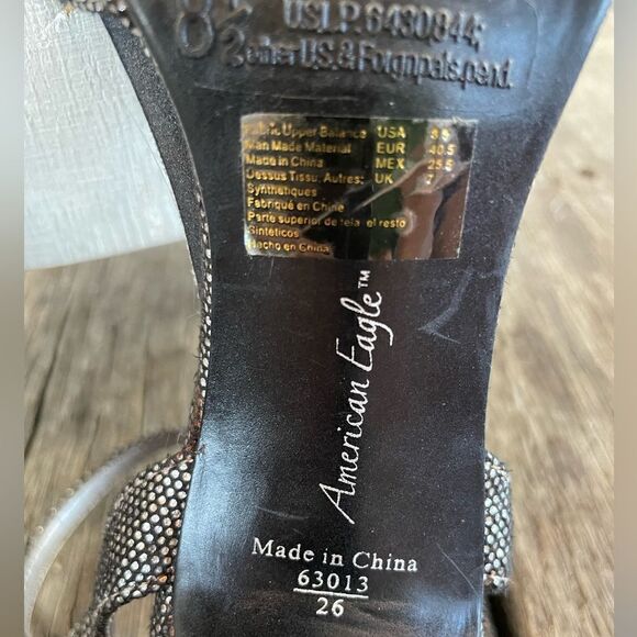 American Eagle Strappy Heels Size 8.5 EUC - Picture 7 of 7